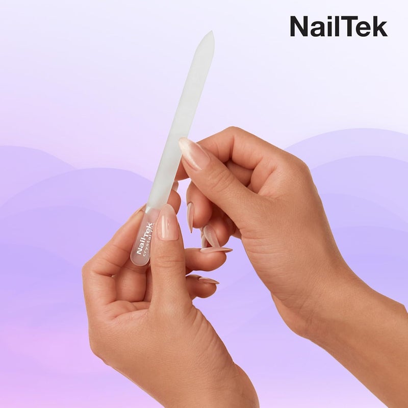 Nail Tek Crystal Files - Medium 5" Nail File with Fuchsia Companion Case - Image 4